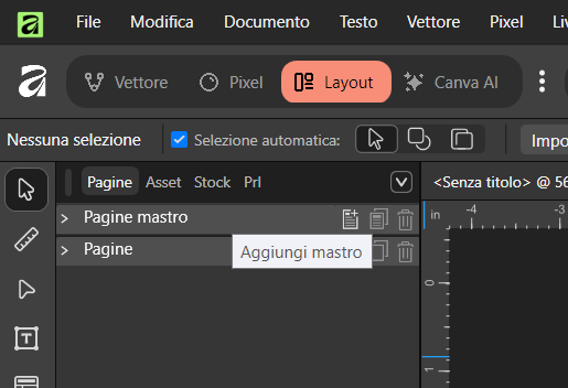 Crea pagina mastro